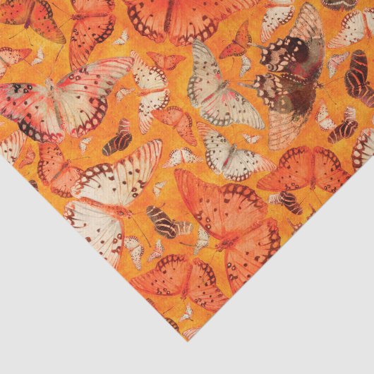 Flutterby Fall-Schmetterlinge orange Seidenpapier (Ausschnitt)