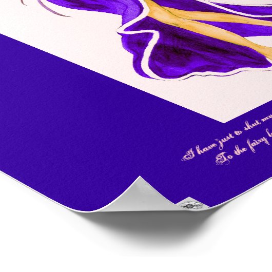 Flutterby-Fee (Damson) Poster (Ecke)