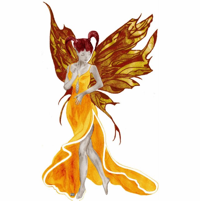 Flutterby-Fee (Sunbeam) Akrylskulptur Freistehende Fotoskulptur (Vorne)