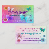 Flutterby Graffiti Jeweled AERTIST VENDOR SHOP Visitenkarte (Vorne/Hinten)