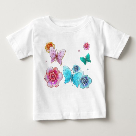 Flutterby Graffiti Juwelen für BABY Baby T-shirt (Vorderseite)