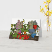 Flutterby Hippo, kleines, märchenhaftes Hippo-Volk Karte (Gelbe Blume)