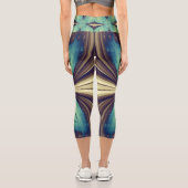 Flutterby in Blau Capri Leggings (Rückseite)