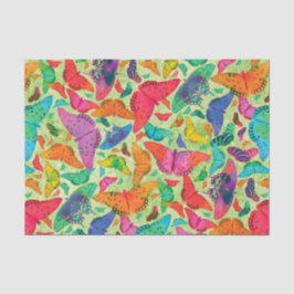 Flutterby Sommer-Schmetterlinge auf Grün Seidenpapier