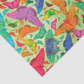 Flutterby Sommer-Schmetterlinge auf Grün Seidenpapier (Ausschnitt)