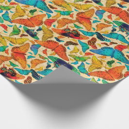 Flutterby tägliche Schmetterlinge auf Beige Geschenkpapier