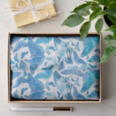 Flutterby Winter-Blau-Schmetterlinge Seidenpapier (Geschenk)