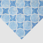 Flutterby Winter-geometrisches Blau Seidenpapier (Ausschnitt)