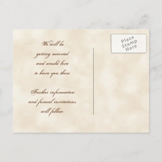 Flutterbyes 'n Tulips Elegante Save the Date Karte (Rückseite)