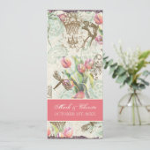 Flutterbyes 'n-Tulpe-elegante Menü-Karte Menükarte (Stehend Vorderseite)