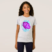 Flutterbys Valentines Folk Art KIDS NUR Design T-Shirt (Vorne ganz)