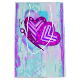 Flutterbys Valentines Folk Art MEDIUM NUR Mittlere Geschenktüte