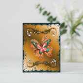 Flutterfly Butterfly grenzt Postkarte (Stehend Vorderseite)