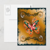 Flutterfly Butterfly grenzt Postkarte (Vorne/Hinten)