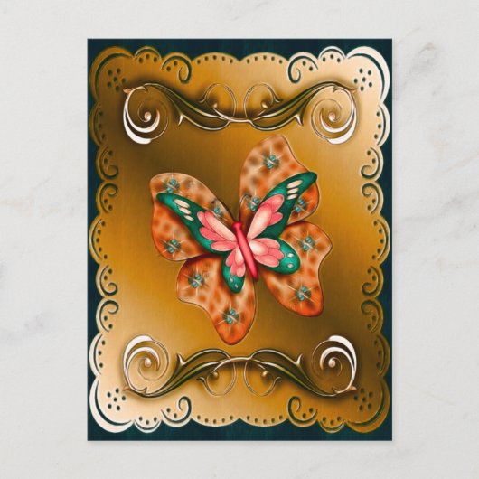 Flutterfly Butterfly grenzt Postkarte (Vorderseite)
