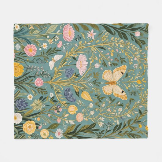 Fluttering Dreamscape Fleecedecke (Vorderseite (Horizontal))