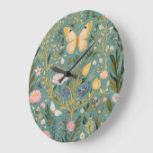 Fluttering Dreamscape Große Wanduhr (Winkel)
