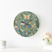 Fluttering Dreamscape Große Wanduhr (Zuhause)