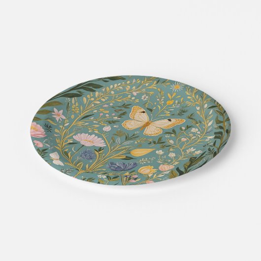 Fluttering Dreamscape Pappteller (Schrägansicht)