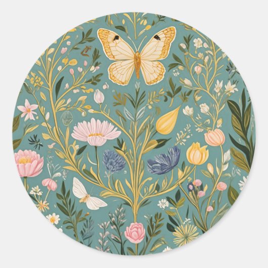 Fluttering Dreamscape Runder Aufkleber (Vorderseite)