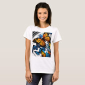 "Fluttering Elegance: Butterfly Bliss T-Shirt" T-Shirt (Vorne ganz)