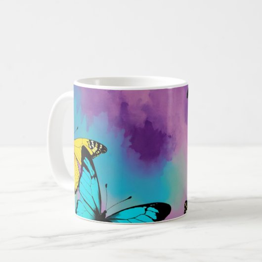 Fluttering Elegance Butterfly Tasse (Vorderseite Links)