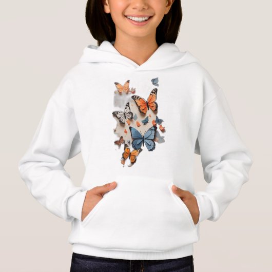 Fluttering Elegance Collection: Butterfly Inspirie Hoodie (Vorderseite)