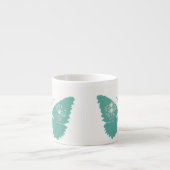 "Fluttering Elegance: Light Seagreen Butterfly Espressotasse (Vorderseite)