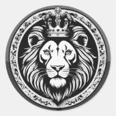 "Fluttering Elegance". Runder Aufkleber (Vorderseite)