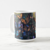 Fluttering Elegance Schönes Schmetterlingsmuster Kaffeetasse (Vorderseite Links)