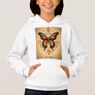 Fluttering Flügel: Künstlerische Schmetterlingsmus Hoodie