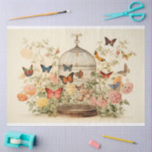 Fluttering-Freunde: Entweihung eines Geburtskäfigs Seidenpapier (Basteln)