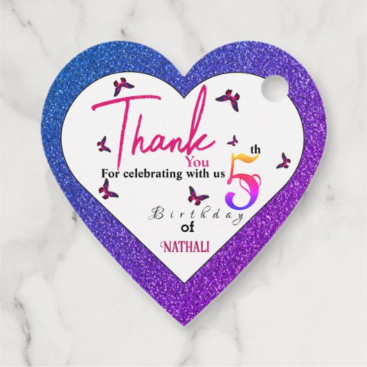 Fluttering Fun Geschenkanhänger (Rückseite)