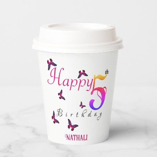 Fluttering Fun Pappbecher (Vorderseite)