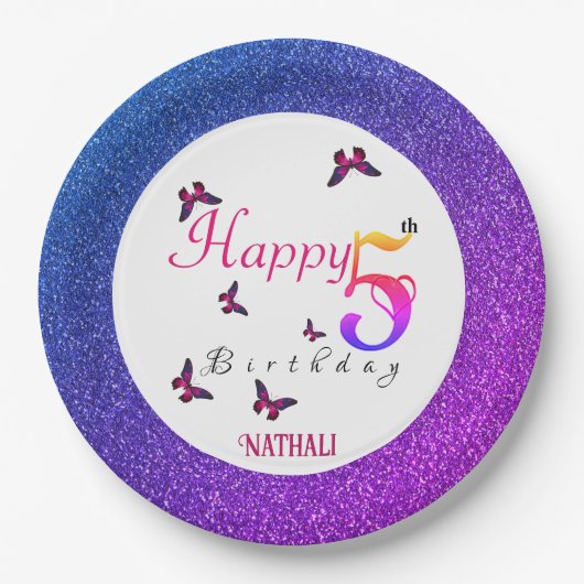 Fluttering Fun Pappteller (Vorderseite)