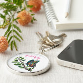 "Fluttering Oasis: Butterfly Branch Schlüsselanhän Schlüsselanhänger (Seite)