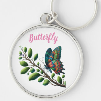 "Fluttering Oasis: Butterfly Branch Schlüsselanhän Schlüsselanhänger
