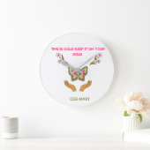 "Fluttering Timepiece" Große Wanduhr (Zuhause)