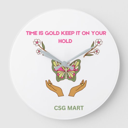 "Fluttering Timepiece" Große Wanduhr (Vorderseite)