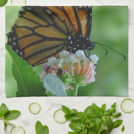 Fluttermonarch Butterfly Küchentuch (Gefaltet)