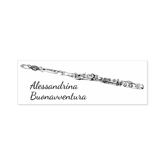 FlutZeichn mit Individuelle Name Permastempel (Design)