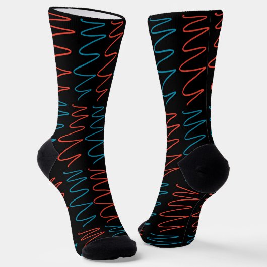 "Flux Swirl"-Crew-Socken - Schwarz Socken (Gewinkelt)