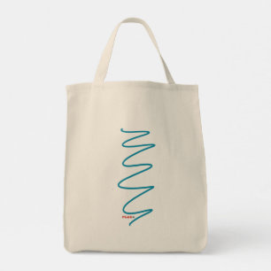 Flux Swirl Leinwand Tote Beutel - Aquamarin Tragetasche