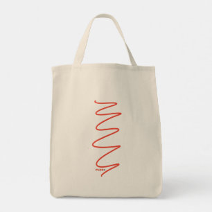 Flux Swirl Leinwand Tote Beutel - Rot Tragetasche