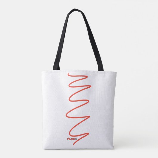 Flux Swirl White Tote Bag - Rot Tasche (Rückseite)
