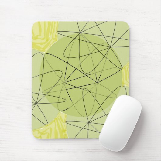 Fluxos em Verde Mousepad (Mit Mouse)