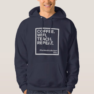 FLVS-Kaffee. WiFi. Lehre! Wieder von vorne. Navy H Hoodie