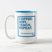 FLVS-Kaffee. WiFi. Lehre! Wieder von vorne. Tasse (Links)