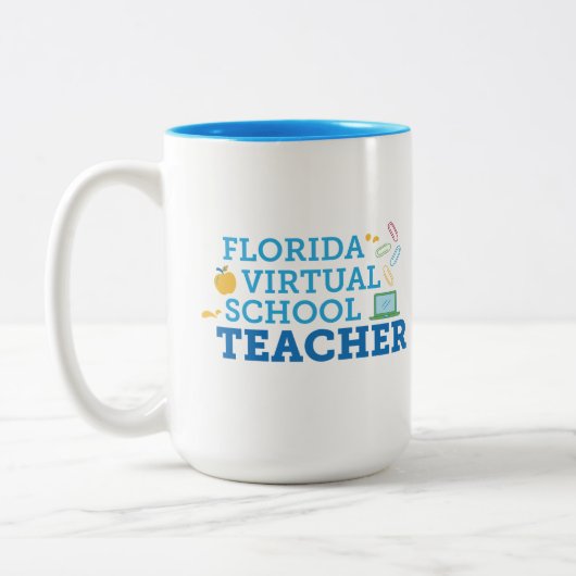 FLVS-Lehrer-Kaffeetasse Zweifarbige Tasse (Links)