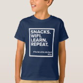 FLVS Snacks. WiFi. Lernen Sie. Wieder von vorne. T T-Shirt (Vorderseite)